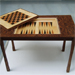 Walnut Games Table - chess and backgammon