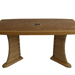 Captain's Burr Oak Veneered Occasional Table - side view